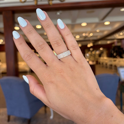 14kY 1.32cttw Diamond Flat Pave Ring SC28023447 - 7