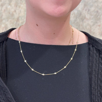 14kY .28cttw DBY Necklace SC22003838 -15-18