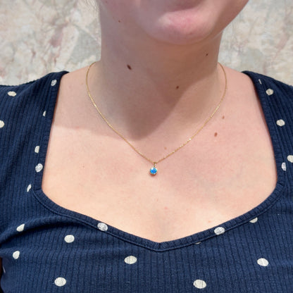 14kY .35ct Opal Necklace TXNXX0042DNOP