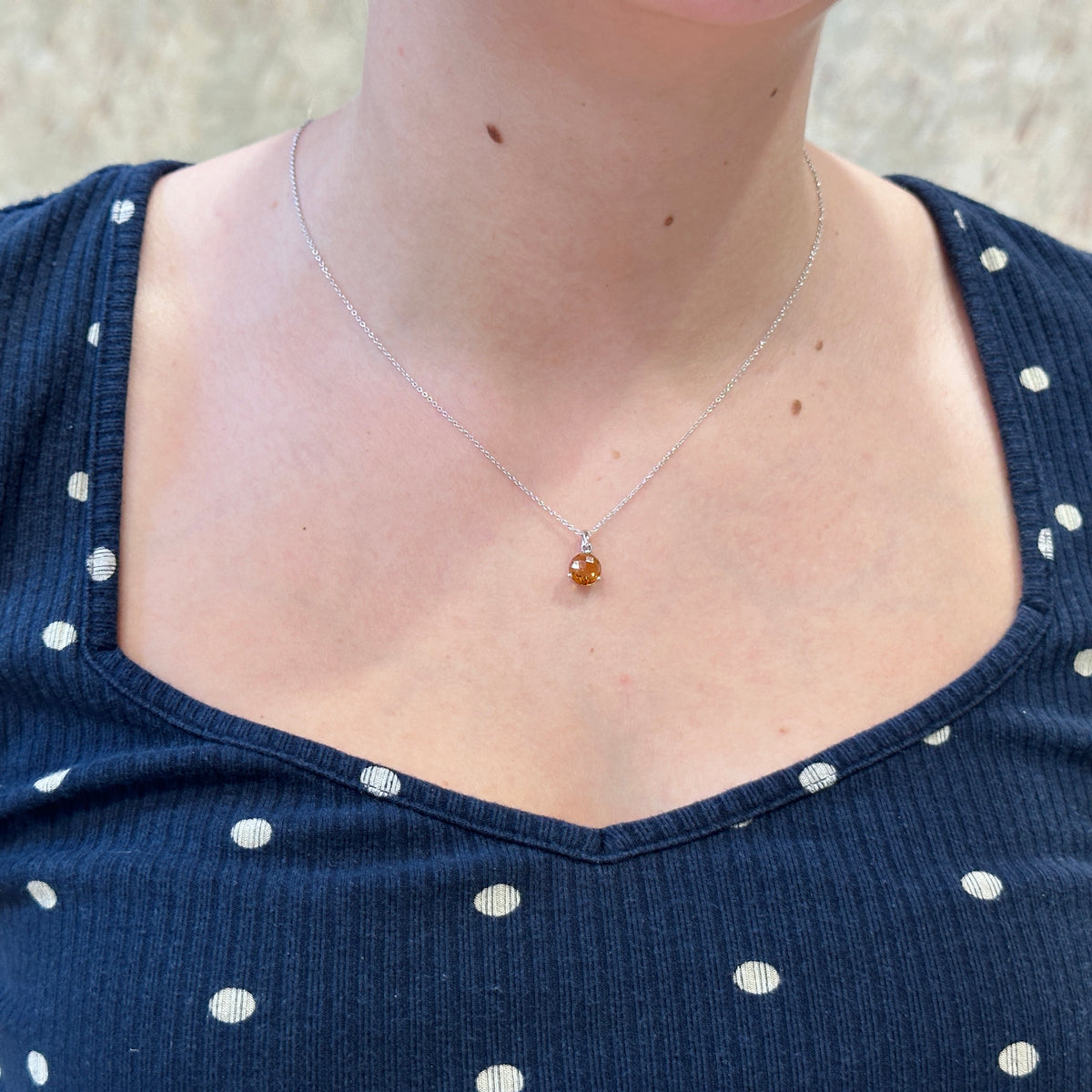 14kW 1.08ct Citrine Pendant 29501-7-PCI