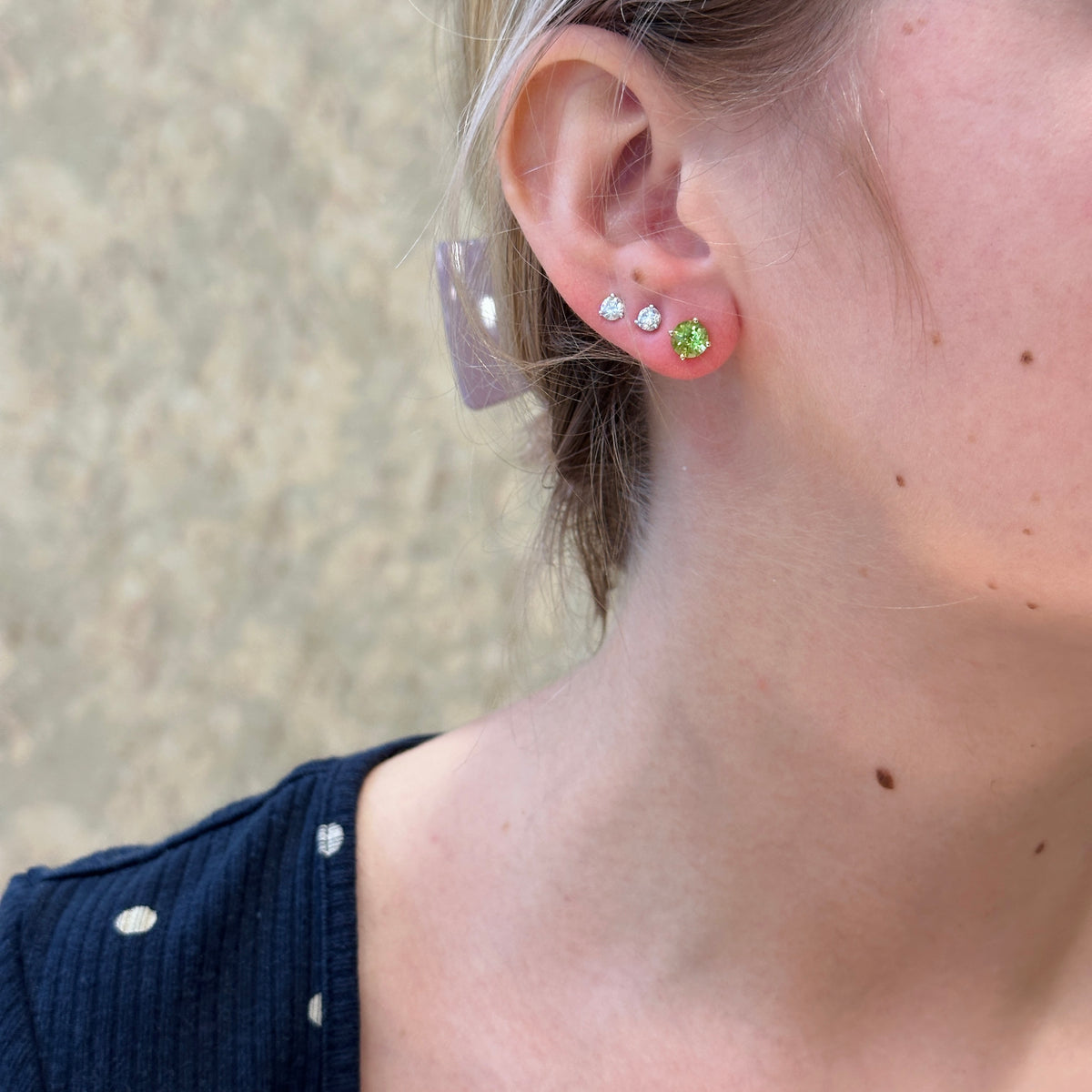 14kY 1.92cttw Peridot Stud TEA2227NPE