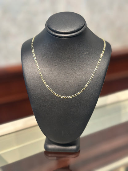 14kY 2.5mm Figaro Chain CH1230 - 20"