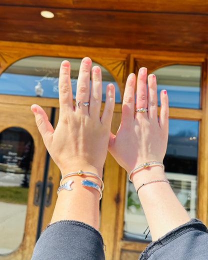 SS/Vermeil Fish Ring NR30267-7