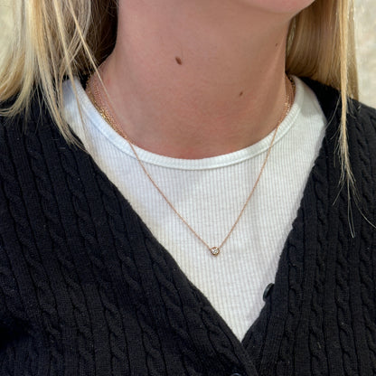 14kR .10ct Diamond Bezel Necklace SC55012539