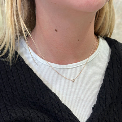 14kR .03ct Dia Bezel Necklace SC55003233