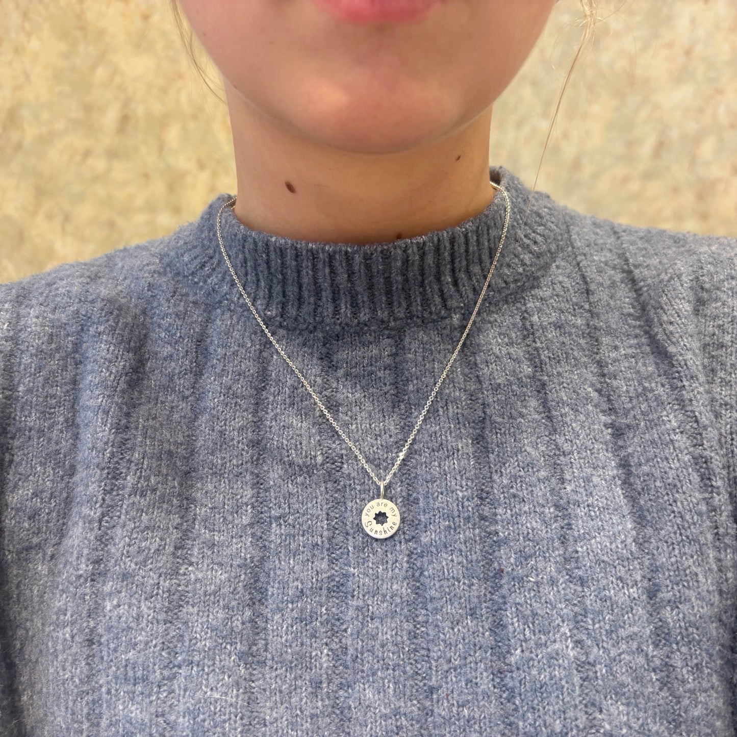 SS You Are My Sunshine Pendant - 13mm