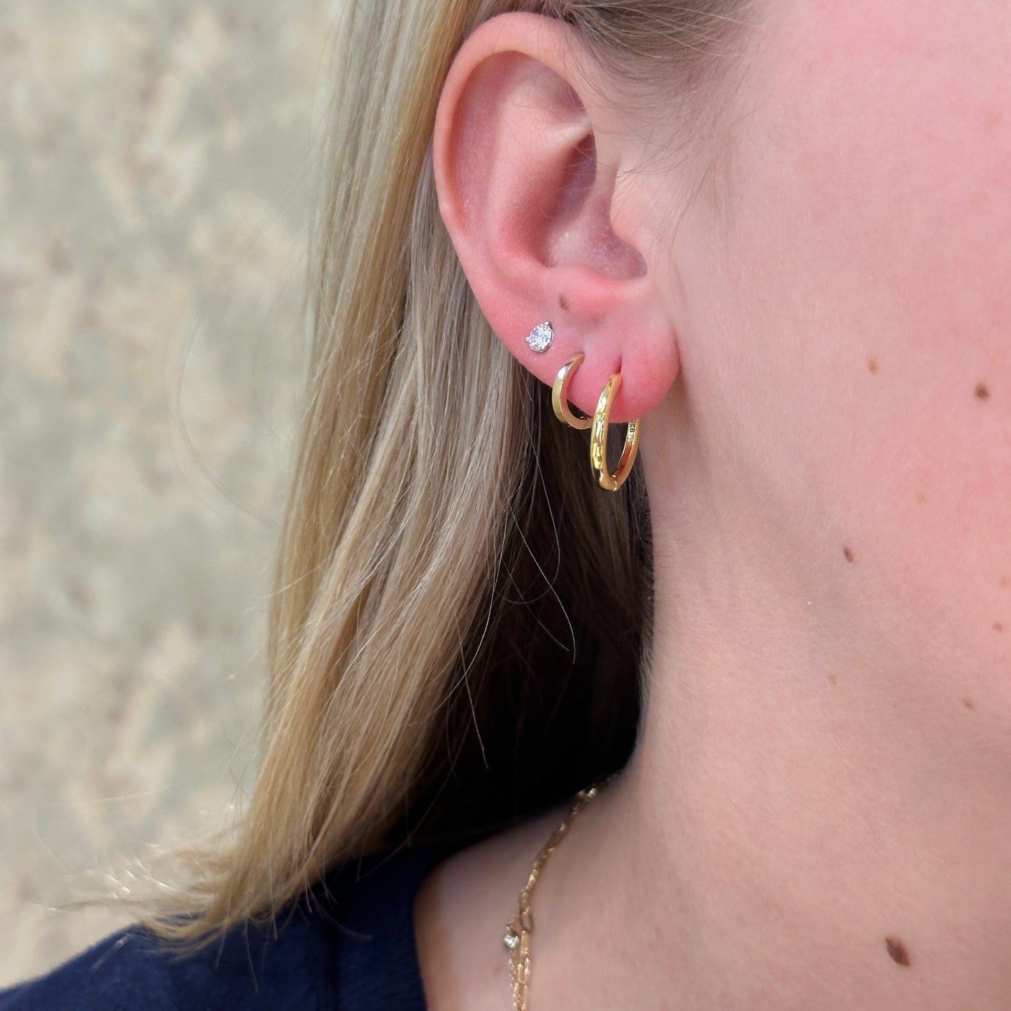 18k Gold Plated Hoops PE129-15/O
