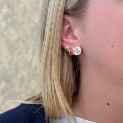 SS/18k Vermeil Starfish Studs PE120-6751/O