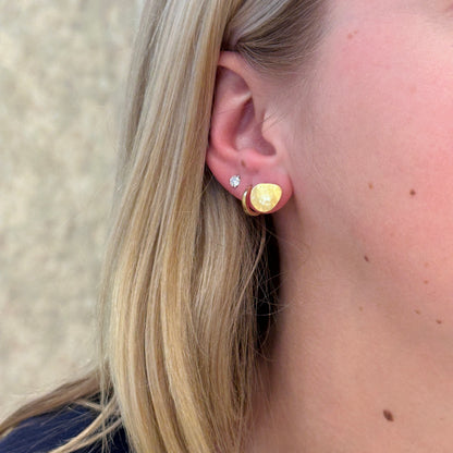 18k Vermeil Hammered Stud PE129-27/OM
