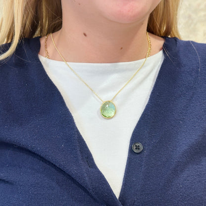 18k Vermeil Green Amethyst Necklace CGF-129-008AVO