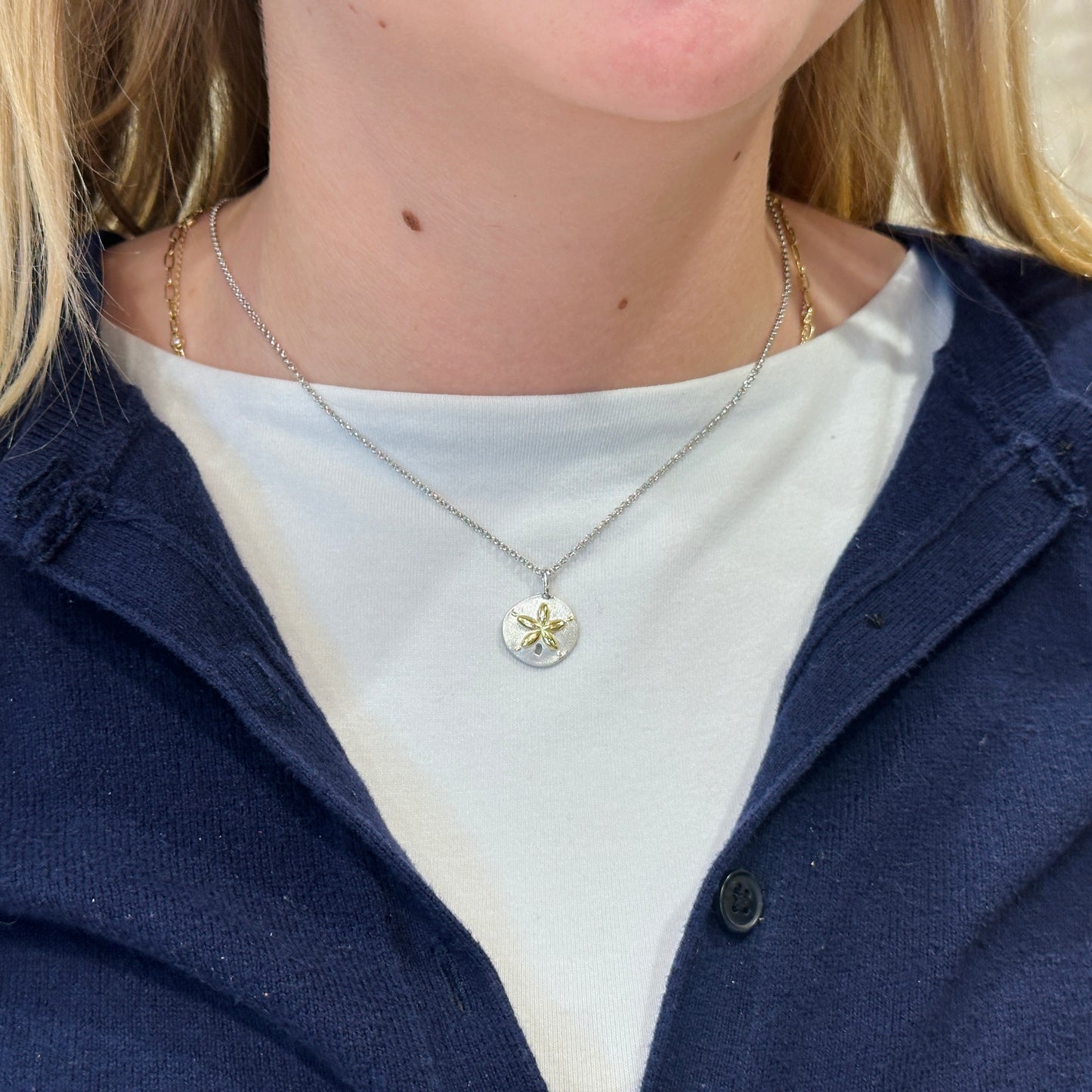 SS/18k Vermeil Starfish Necklace CG120-6901/O