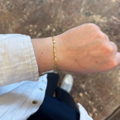 18k Vermeil Nugget Bracelet PU129-1518O