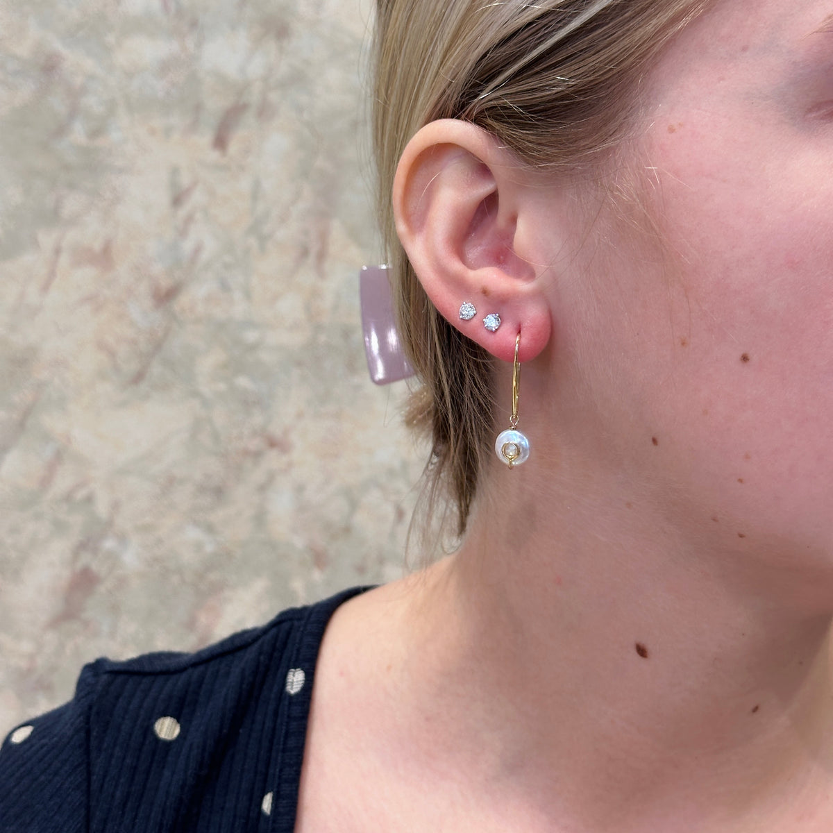 14kY Precious Pearl Earring EA32422P