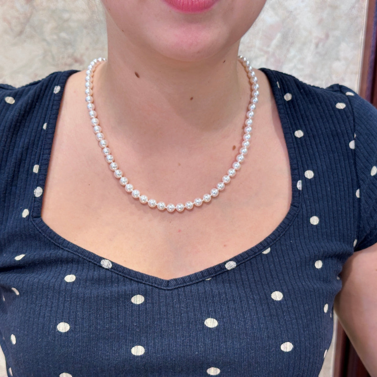 14kY 6-6.5mm "A" Akoya Pearl Necklace 60CA/18