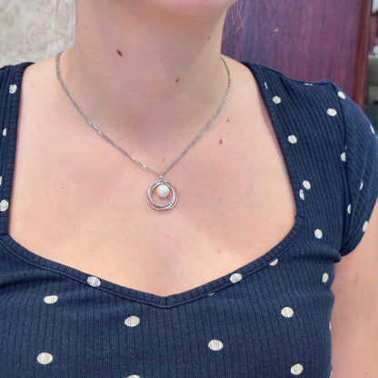 SS FWP & White Topaz Necklace 681236/FW18