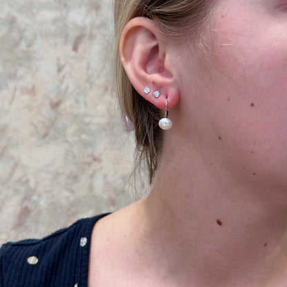 SS 8mm Pearl Earring SEU24TLPE