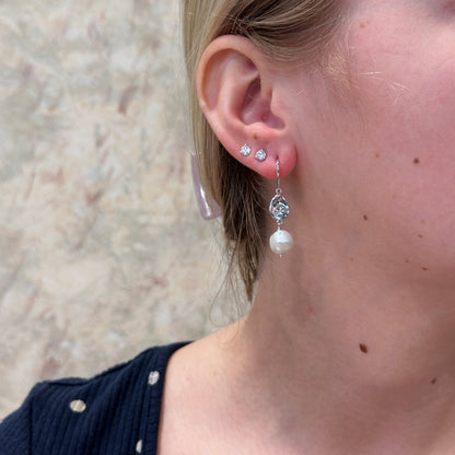 SS 9-10mm Keshi Pearl Dangle Earring 626940/FW