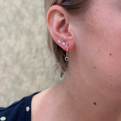 14kY .23cttw Sapphire & .15cttw Diamond Earring SC55007519