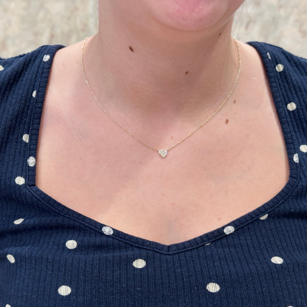 14kY .09cttw Diamond Heart Necklace SC55002133