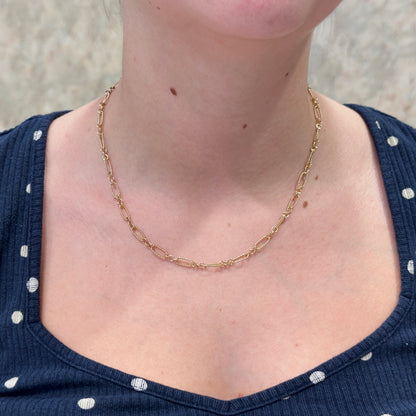 14kY Twisted Rope Chain Necklace NK7137-17Y4JJJ