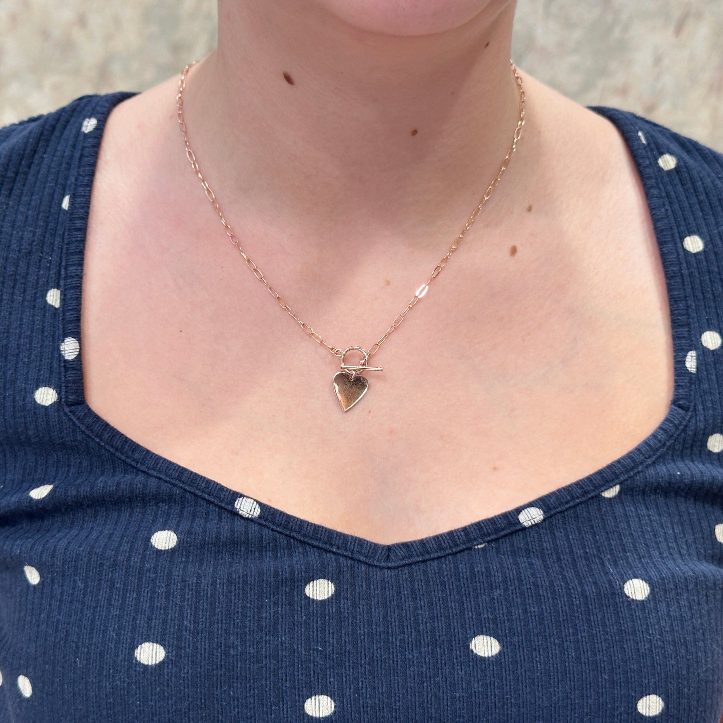 14kR Heart Toggle Necklace 88593-18