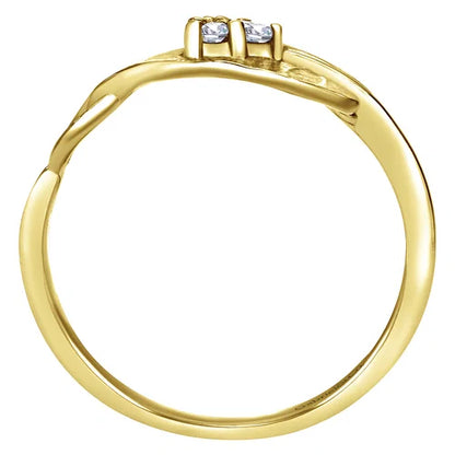 14kY .10ct Dia Leaf Ring LR5099Y45JJ - 6.5