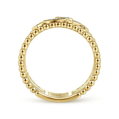 14kY .20ct BT & .06ct Dia Multi Row Ring LR51466Y45BT-7