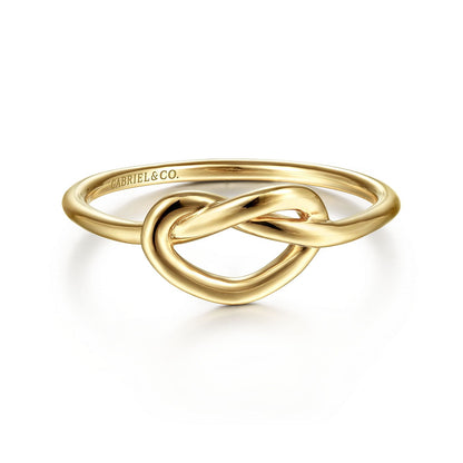 14kY Pretzel Heart Ring LR51803Y4JJJ - 6.5