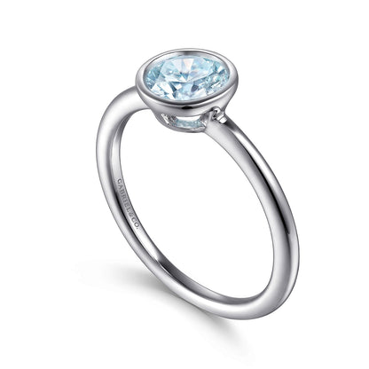 SS .60ct Aqua Ring LR52090SVJAQ - 6.5