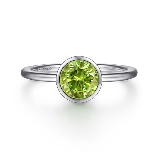 SS .87ct Peridot Ring LR52090SVJPE - 6.5