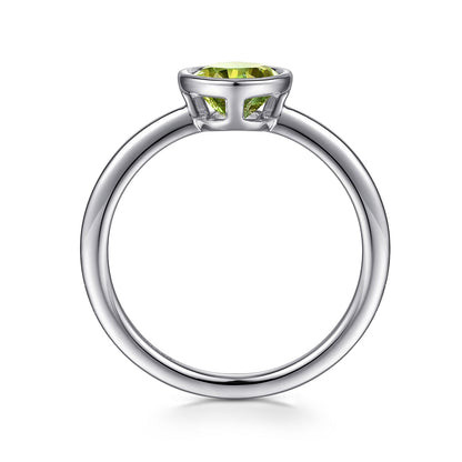 SS .87ct Peridot Ring LR52090SVJPE - 6.5