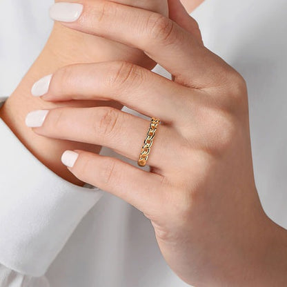 14kY Cuban Link Ring LR52513Y4JJJ - 6.5