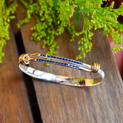 SS/YG .60cttw Sapphire Signature Bracelet BR16642D - LM