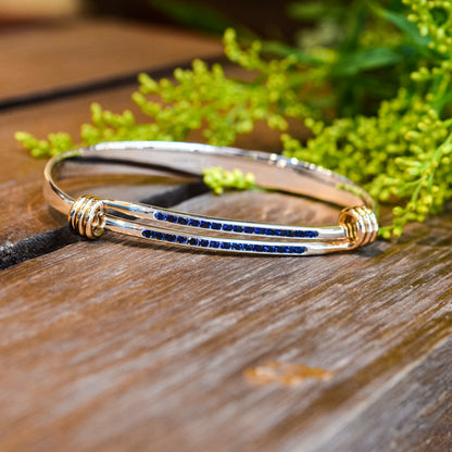 SS/YG .60cttw Sapphire Signature Bracelet BR16642D - LM