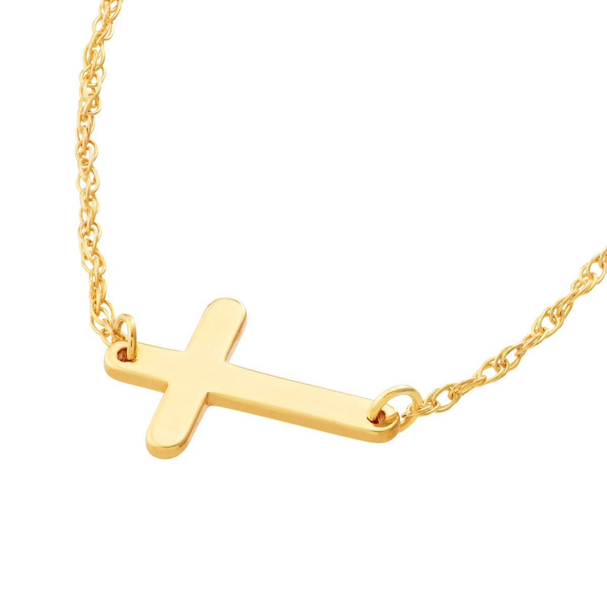 14kY Cross Necklace MF036455-14Y
