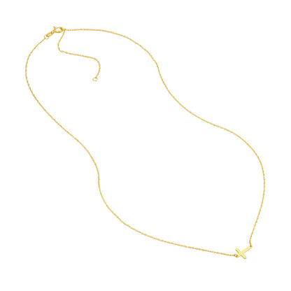 14kY Cross Necklace MF036455-14Y