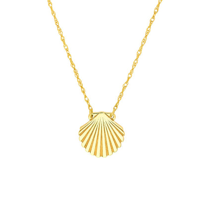 14kY Seashell Necklace MF042188-14Y