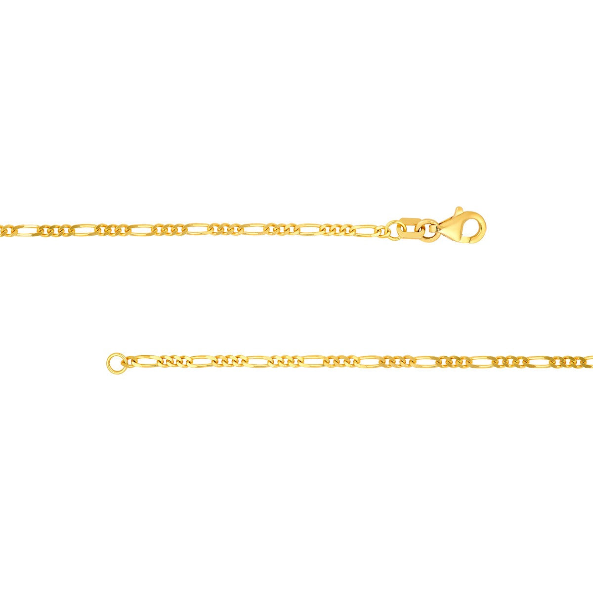 14kY 1.9mm Figaro Bracelet MZ013996-14Y