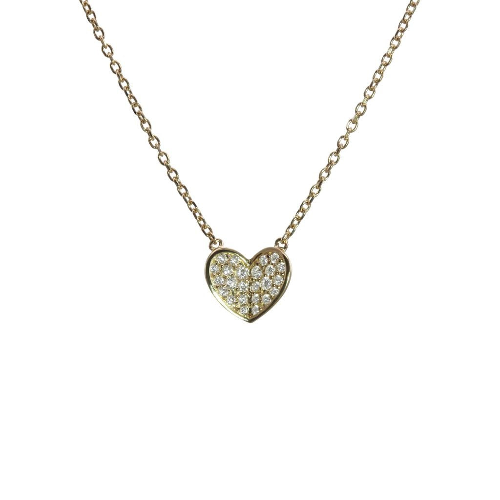 14kY .11cttw Diamond Heart Necklace N- 0086-D