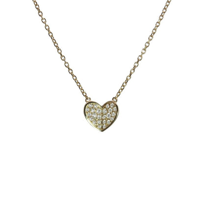 14kY .11cttw Diamond Heart Necklace N- 0086-D