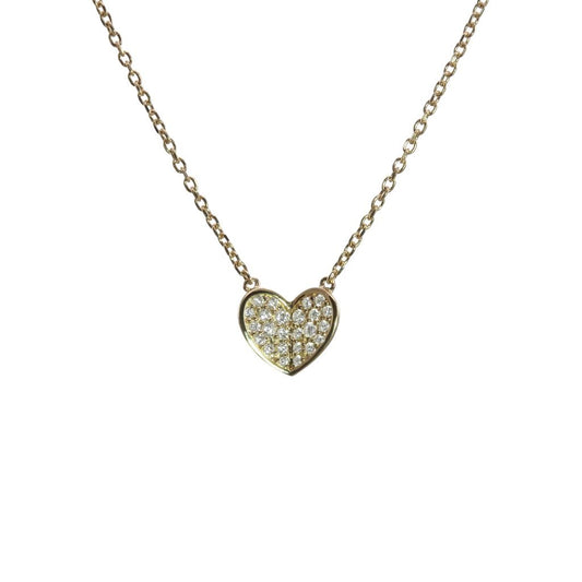 14kY .11cttw Diamond Heart Necklace N- 0086-D