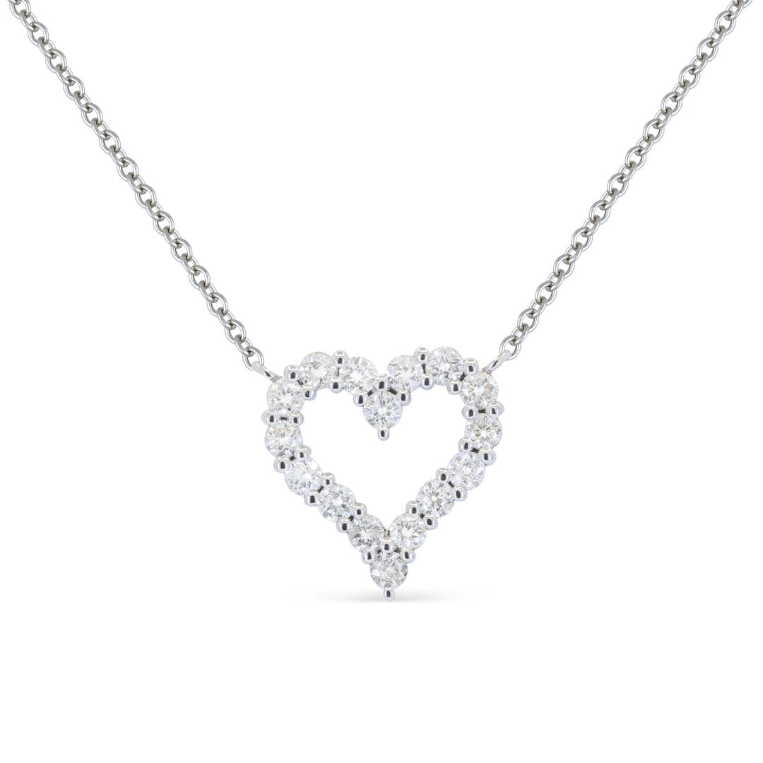 14kW .49cttw Diamond Heart Necklace N1848W