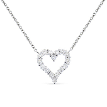 14kW .49cttw Diamond Heart Necklace N1848W