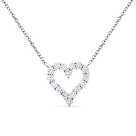 14kW .49cttw Diamond Heart Necklace N1848W