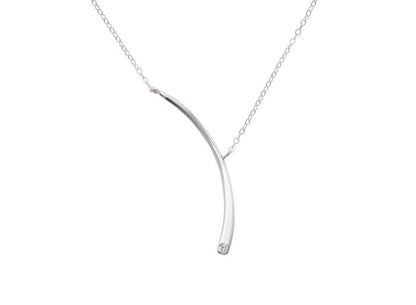 SS .03cttw Diamond Starlet Necklace NE14012D-18