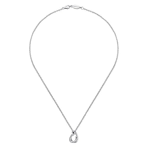 SS .02ct Dia Mother & Child Necklace NK2849SV5JJ-18