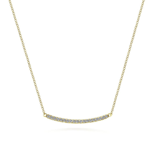 14kY .18cttw Diamond Bar Necklace NK4273Y45JJ-18