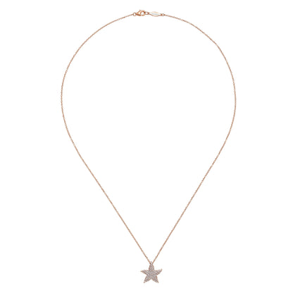 14kR .41ct Diamond Starfish Necklace NK4449K45JJ