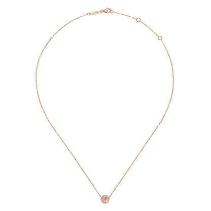 14kR .75ct Morganite & .07ct Diamond Neck NK4616K45MO