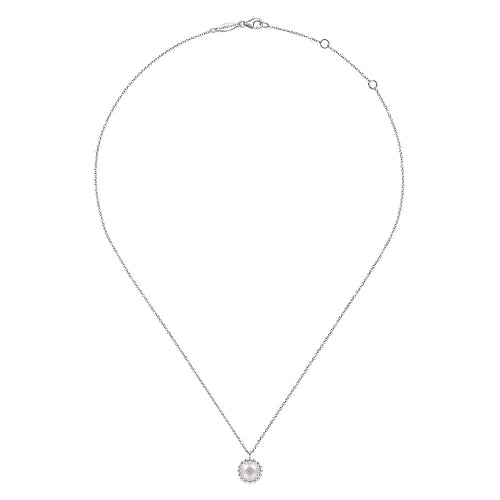 SS Beaded Pearl Necklace NK6412SVJPL